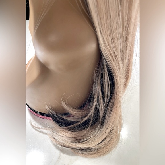 HAIR, 25” straight, layers, swoop bangs, blonde with black underneath. - Picture 8 of 10